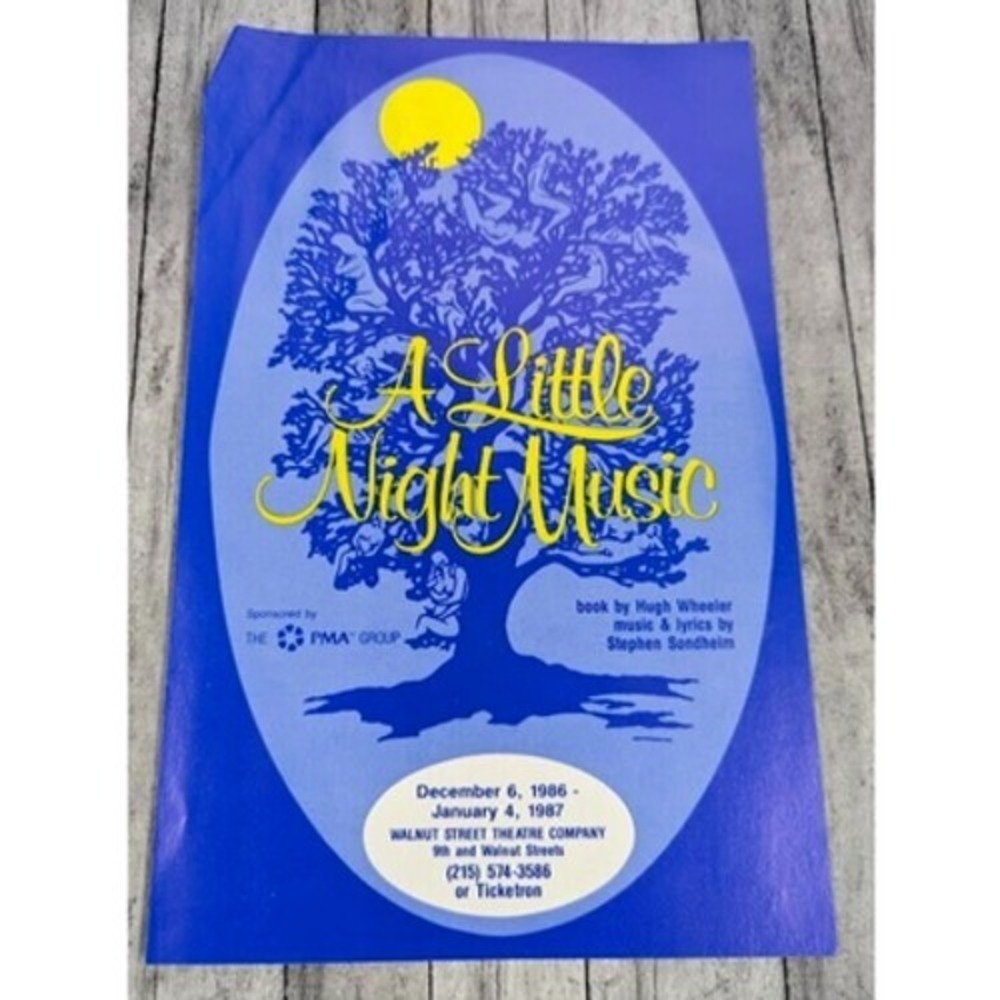 A Little Night Music Flyer December 1986 Walnut Street Theatre